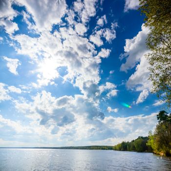 blue sky, natural clouds, nature series