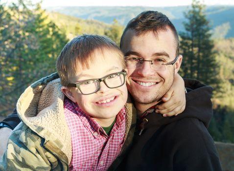 Big Brother and Little Brother with Downs Syndrome