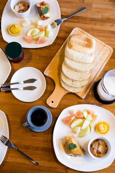 Fresh breakfast table