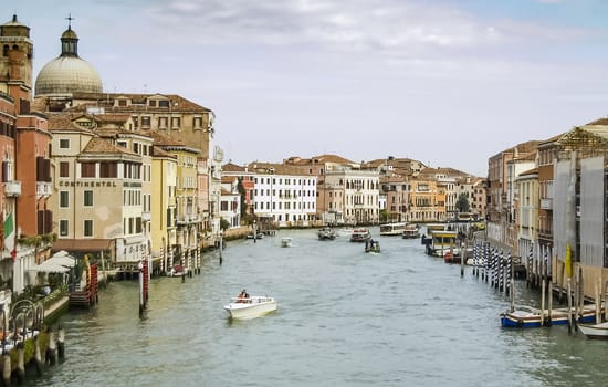 VENICE - OCTOBER: beautiful Grand Canal. It is one of the most famous touristic destinations in the world. Celebrated historic buildings rising above the river on October 25, 2008 in Venice, Italy