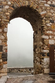 Ancient part of Castelmola town, Italy.