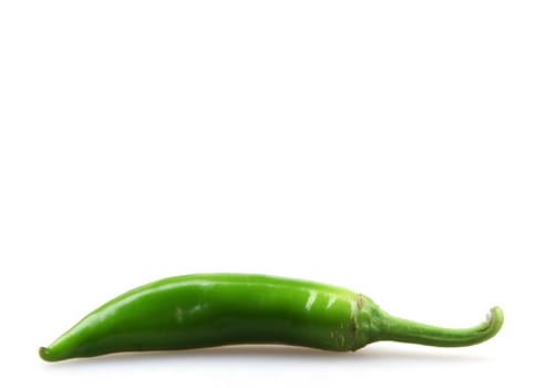 green pepper is isolated on a white background