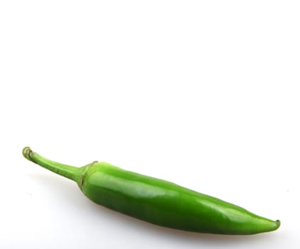 green pepper is isolated on a white background