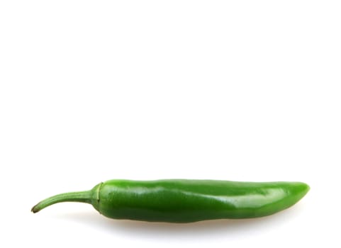 green pepper is isolated on a white background