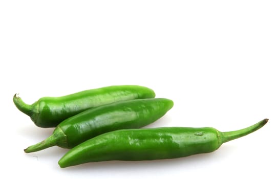 green pepper is isolated on a white background