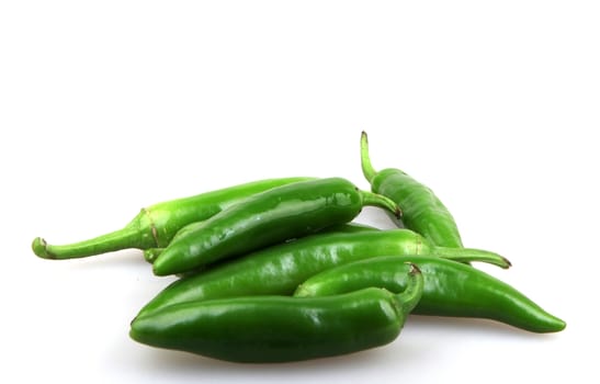 green pepper is isolated on a white background