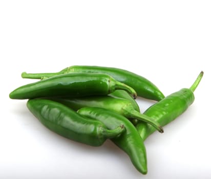 green pepper is isolated on a white background