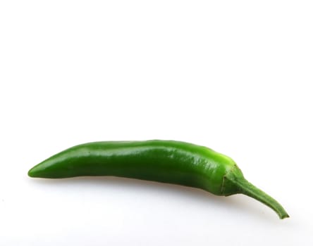 green pepper is isolated on a white background