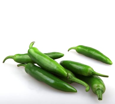 green pepper is isolated on a white background