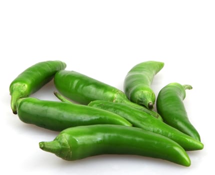 green pepper is isolated on a white background