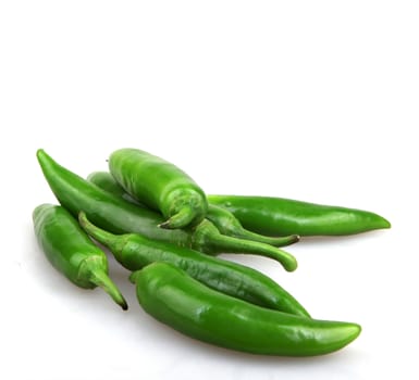 green pepper is isolated on a white background