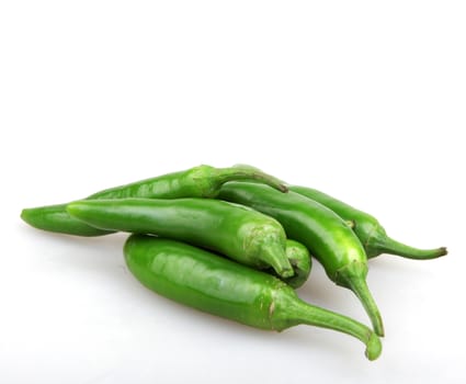 green pepper is isolated on a white background