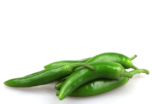 green pepper is isolated on a white background