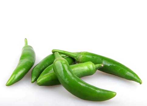 green pepper is isolated on a white background