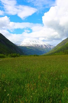 Mountain Gaustatoppen near Rjukan, Norway, summer landscape