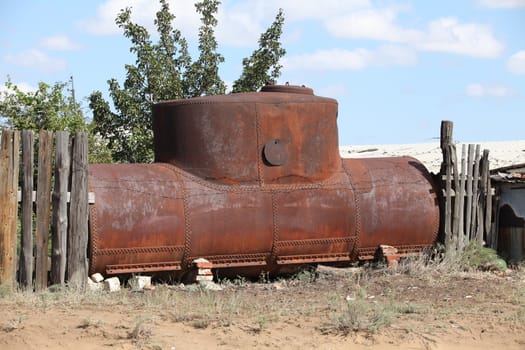 railroad rusty oil storage tank domestic 