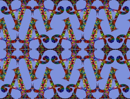 Seamless abstract symmetrical pattern. Created on the basis of drawing the letter A