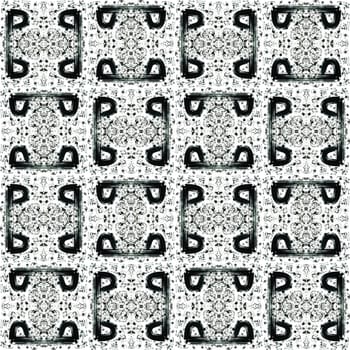 Seamless abstract symmetrical pattern. Created on the basis of drawing the letter P