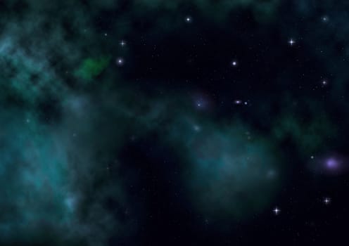Star field in space a nebulae and a gas congestion. "Elements of this image furnished by NASA".