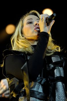 UK, Sheffield: English singer Ellie Goulding performs at the Motorpoint Arena, in Sheffield, United Kingdom, on March 12, 2016.