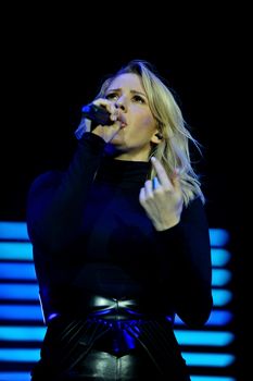 UK, Sheffield: English singer Ellie Goulding performs at the Motorpoint Arena, in Sheffield, United Kingdom, on March 12, 2016.