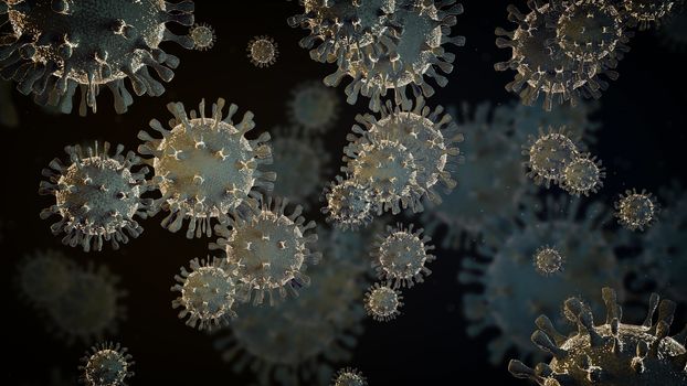 Viruses in infected organism , viral disease epidemic , Outbreak