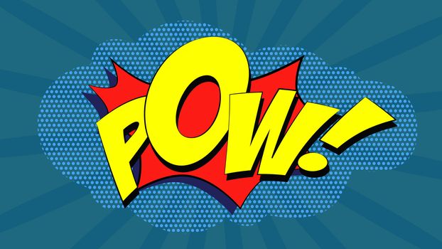 Pow! - Comic book explosion in pop art style.