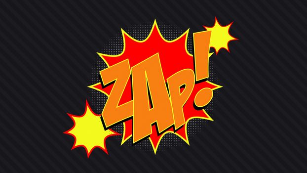 ZAP! Comic Book Bubble in pop-art style