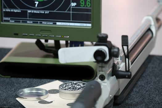 air rifle and 10m target monitor on sports competition