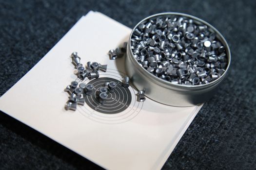 aluminum can of lead pellets for air rifle