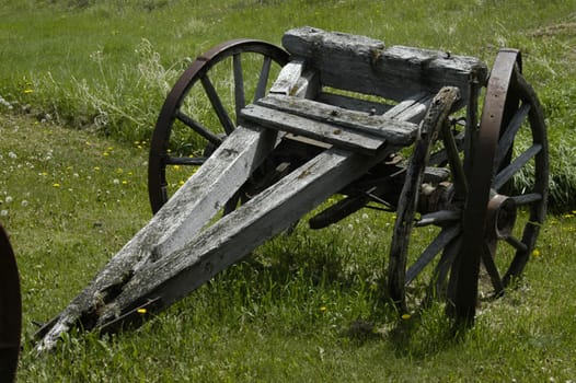 Old and abandoned agricultural and farm machinery.