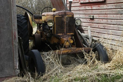 Old and abandoned agricultural and farm machinery.