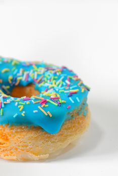 Colorful and tasty donut shoot in studio