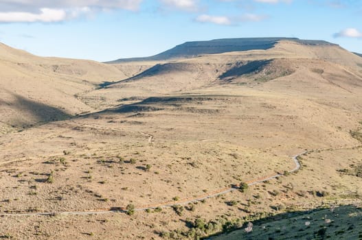 View from the mountain pass on the Kranskop Loop in the Mountain Zebra National Park near Cradock in South Africa