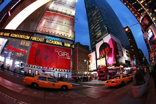 New York, USA - October 9, 2012: Times Square, featured with Broadway Theaters and huge number of LED signs, is a symbol of New York City and the United States, Manhattan, New York City
