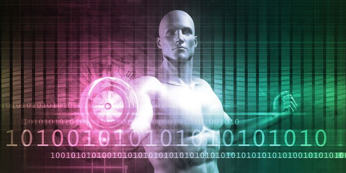 Technology Solutions as a Presentation Background Art