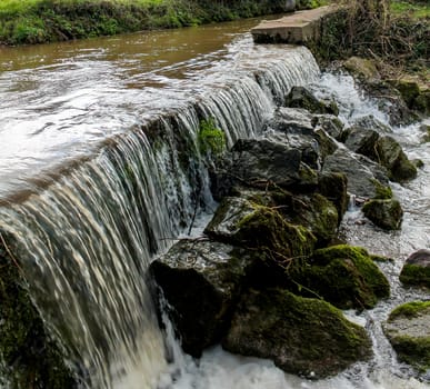 A Weir in Somerset after heavy rain