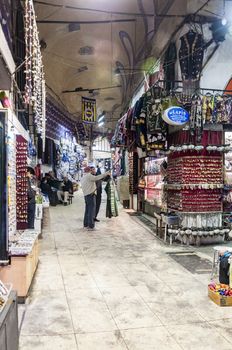 ISTANBUL - FEBRUARY 11: A view of the interior of the Gran Bazaar located in Istanbul, Turkey.