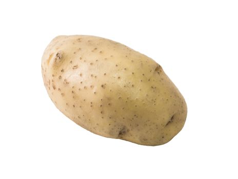 Fresh potato isolated on white background close up