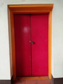 Old Red and Yellow Door Pattern