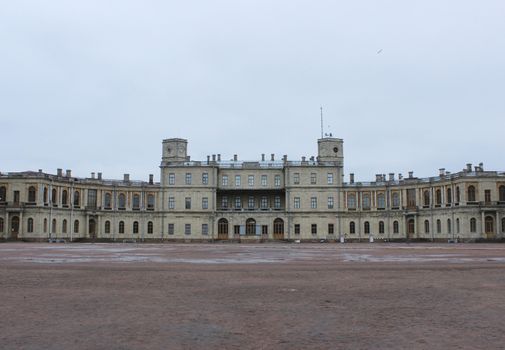 Gatchina Palace in spring, March 2016. Leningrad region, Gatchina.