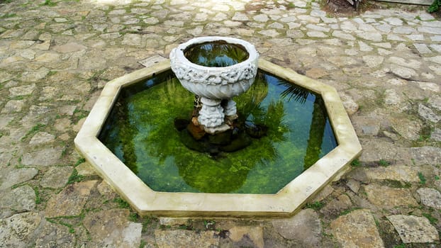 Detail of a fountain at Vila Sassetti, Sintra, Portugal