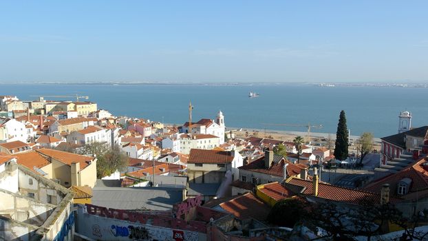 View over Alfama neighbourhood, Lisbon, Portugal