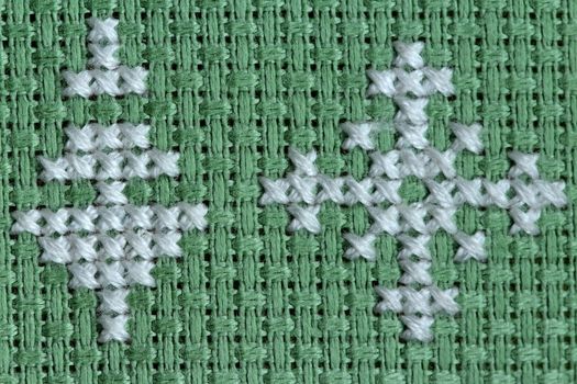 Christmas tree and snowflake traditional pattern embroidery cross-stitch