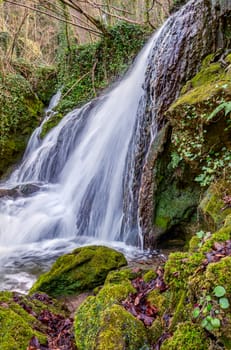 Beautiful waterfall in nature Altube,Basque Country, Spain