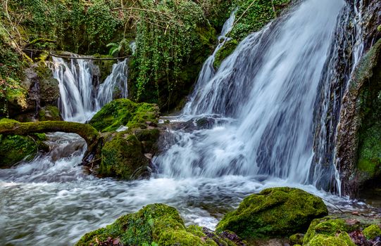 Beautiful waterfall in nature Altube,Basque Country, Spain