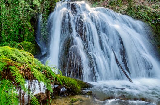 Beautiful waterfall in nature Altube,Basque Country, Spain