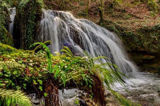 Beautiful waterfall in nature Altube,Basque Country, Spain