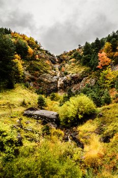 Very beautiful autumn into the Pyrenees mountains in Spain