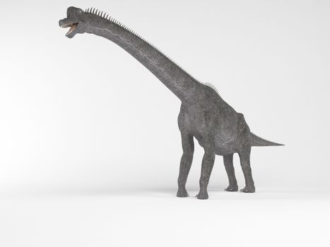 3d render depicting a dinosaur, which lived during the Cretaceous period, isolated on white.